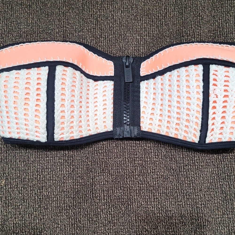 Triangl Color Block Strapless Zip Front Bikini To… - image 7